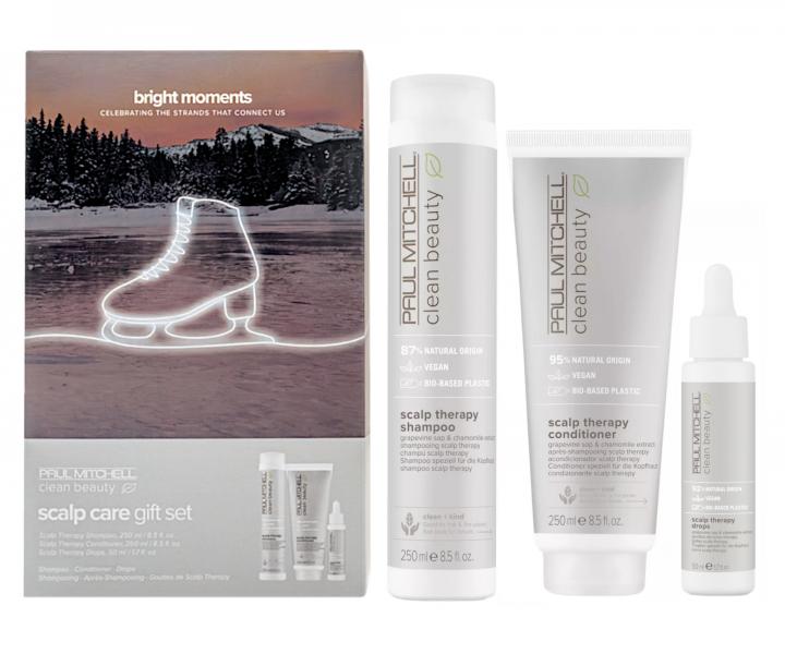 Zestaw upominkowy dla wraliwej skry gowy Paul Mitchell Clean Beauty Scalp Therapy Bright Moments