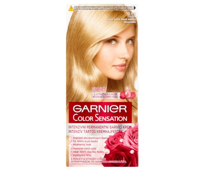 Farba do trwaej koloryzacji Garnier Color Sensation 9.13 bardzo jasny opalizujcy blond