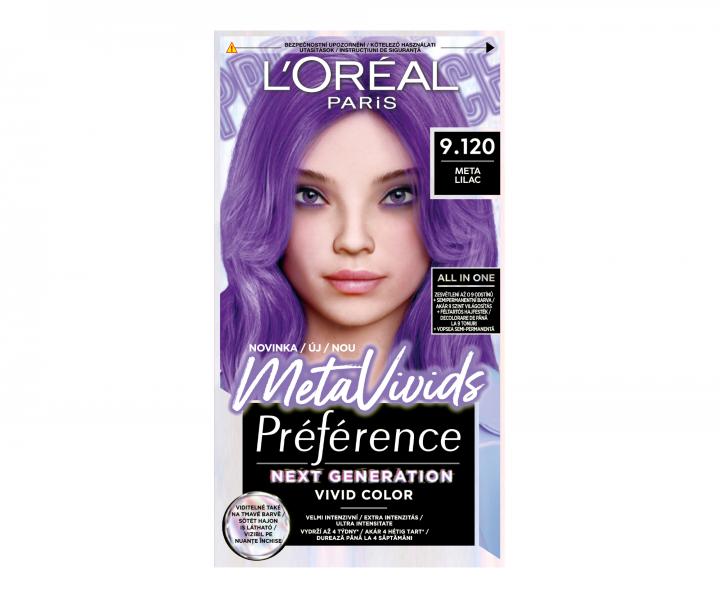 Rozjaniacz i farba do wosw Loral Paris Prfrence Meta Vivids - 9.120 meta lilac - fioletowa