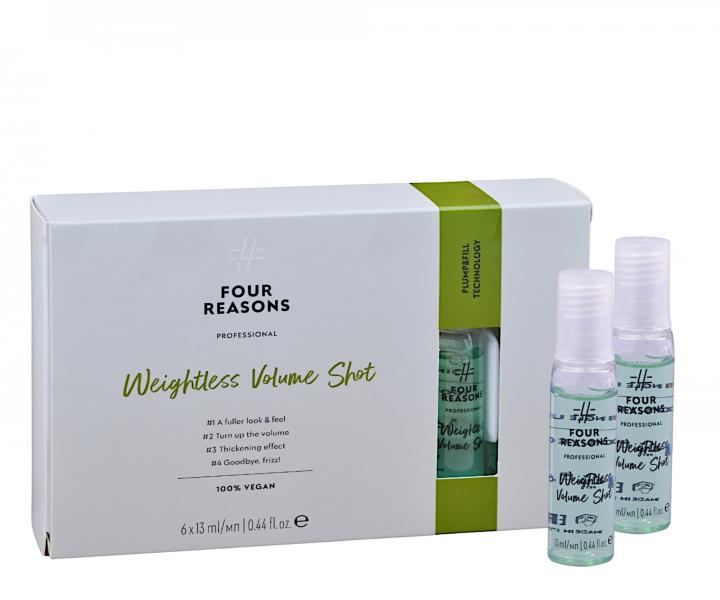 Ampuki zwikszajce objto cienkich wosw Four Reasons Professional Weightless Volume Shot - 6 x 13 ml