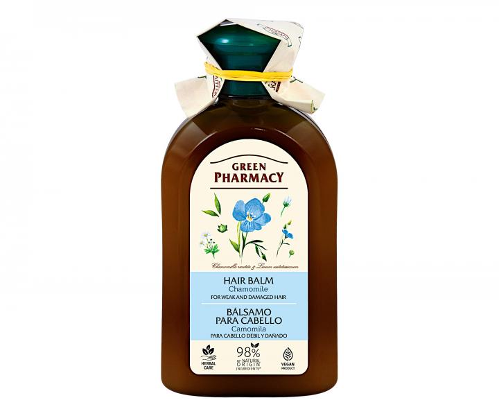 Balsam do wosw z pasemkami i farbowanych - Rumianek i olej lniany - Green Pharmacy - 300 ml