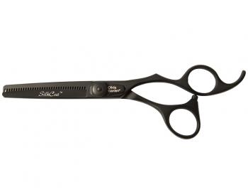 Degawki fryzjerskie Olivia Garden SilkCut Thinner EUR 6,35" Matt Black Edition - czarne matowe