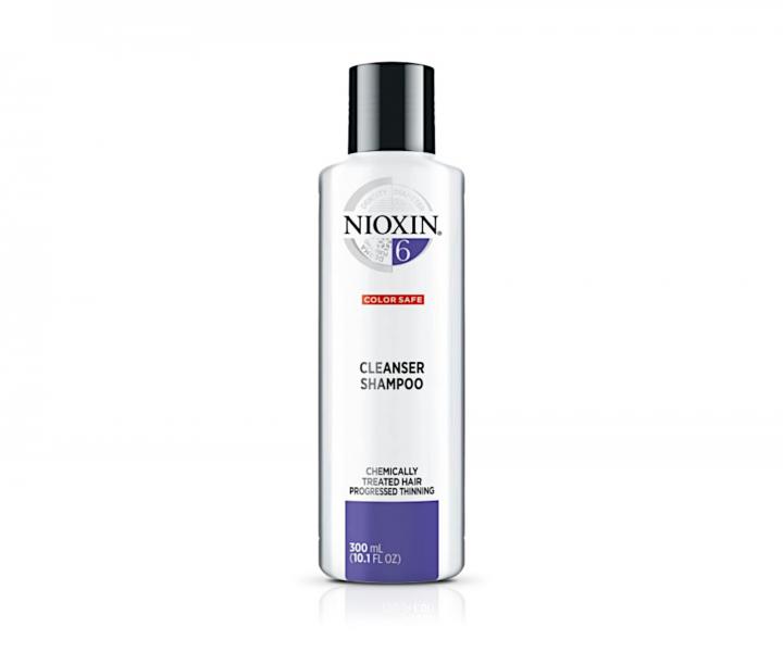 Szampon do przerzedzonych wosw po zabiegach chemicznych Nioxin System 6 Cleanser Shampoo - 300 ml