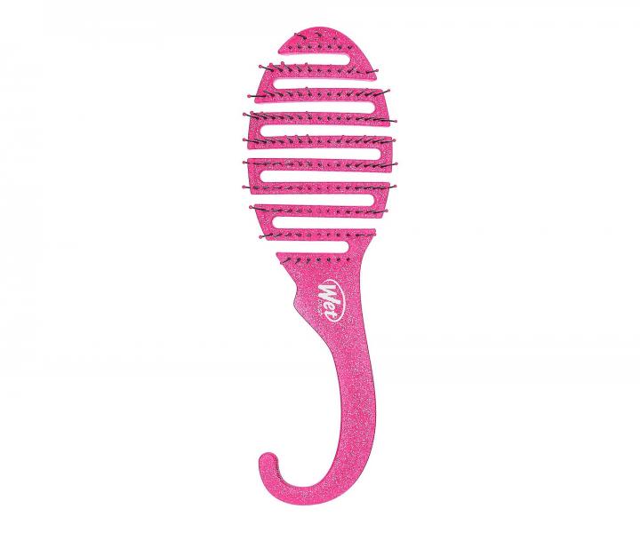 Szczotka do rozczesywania wosw Wet Brush Shower Detangler Pink Glitter - rowa z brokatem