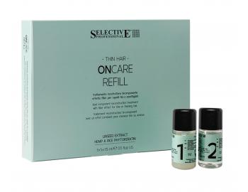 Intensywna kuracja nadajca objto wosom cienkim i przerzedzonym Selective Professional OnCare Refill Treatment - 5+5 x 15 ml