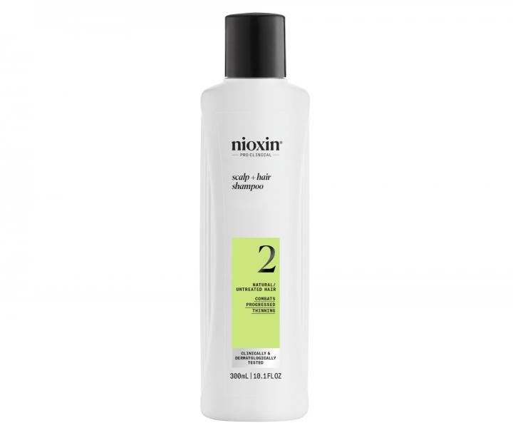 Szampon oczyszczajcy do mocno przerzedzonych wosw naturalnych Nioxin System 2 Scalp + Hair Shampoo - 300 ml