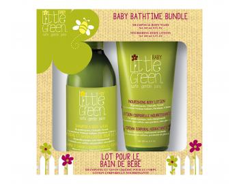 Zestaw upominkowy do wosw i ciaa dla niemowlt Little Green Baby Bathtime Bundle