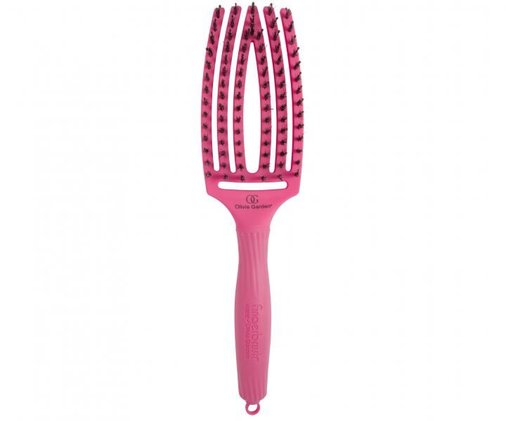 Szczotka Olivia Garden Fingerbrush Combo Medium - rowa