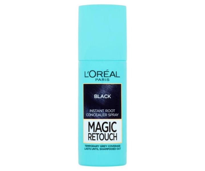 Spray do retuszu odrostw Loral Paris Magic Retouch - 75 ml - czarny