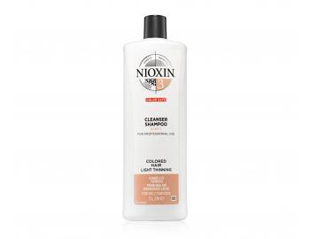 Szampon do lekko przerzedzonych wosw farbowanych Nioxin System 3 Cleanser Shampoo - 1000 ml