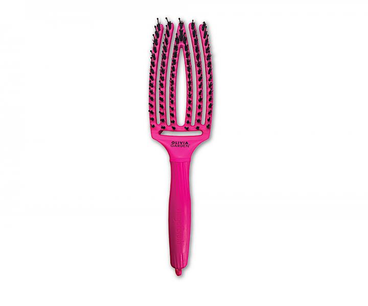 Szczotka Olivia Garden Fingerbrush Combo Medium ThinkPink Edition - neonowy r