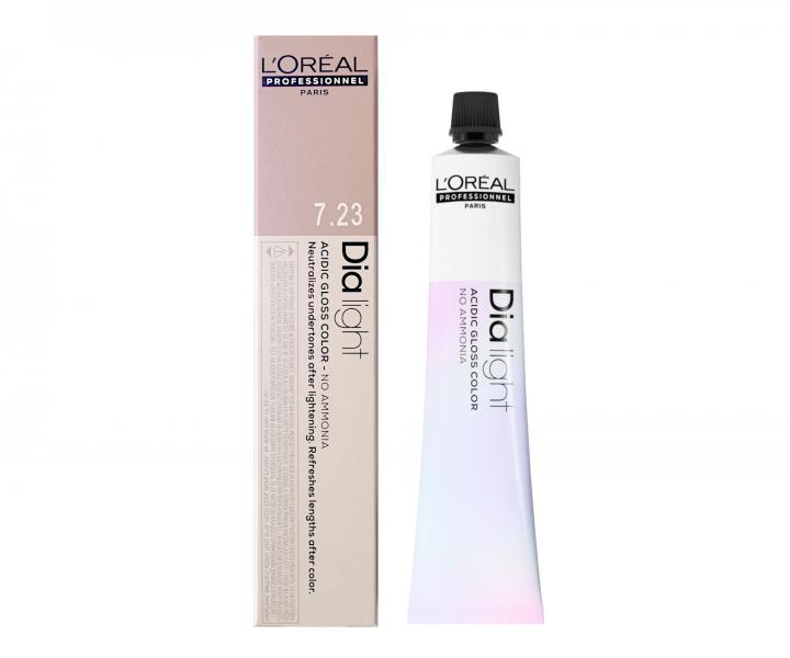 Farba do wosw ton w ton Loral Dialight 50 ml - 7.23 blond opalizujco-zocisty