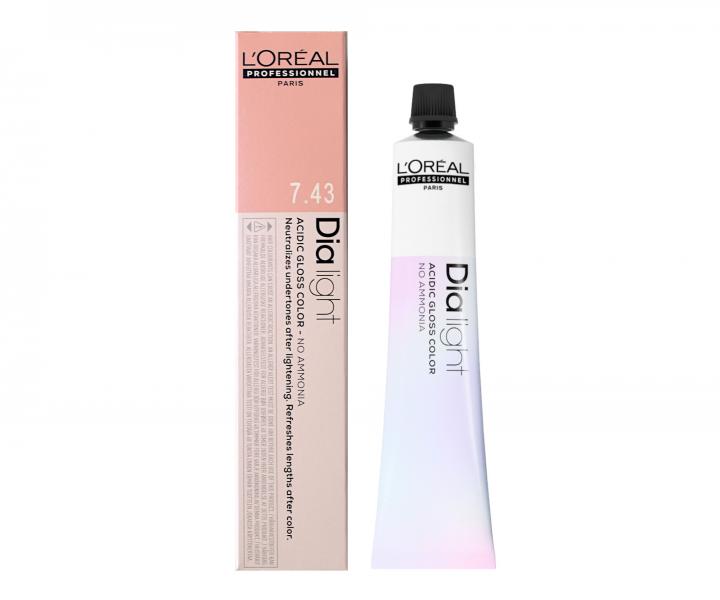 Farba do wosw ton w ton Loral Dialight 50 ml - 7.43 blond miedziano-zocisty