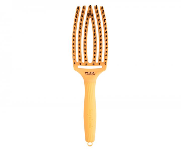 Szczotka do wosw Olivia Garden Fingerbrush Combo Medium - pomaraczowa