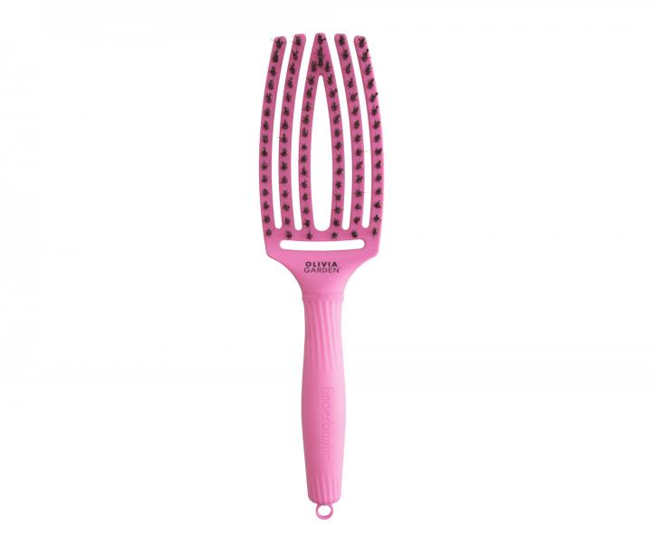 Szczotka Olivia Garden Fingerbrush Combo Medium ThinkPink Bubble Pink - rowa