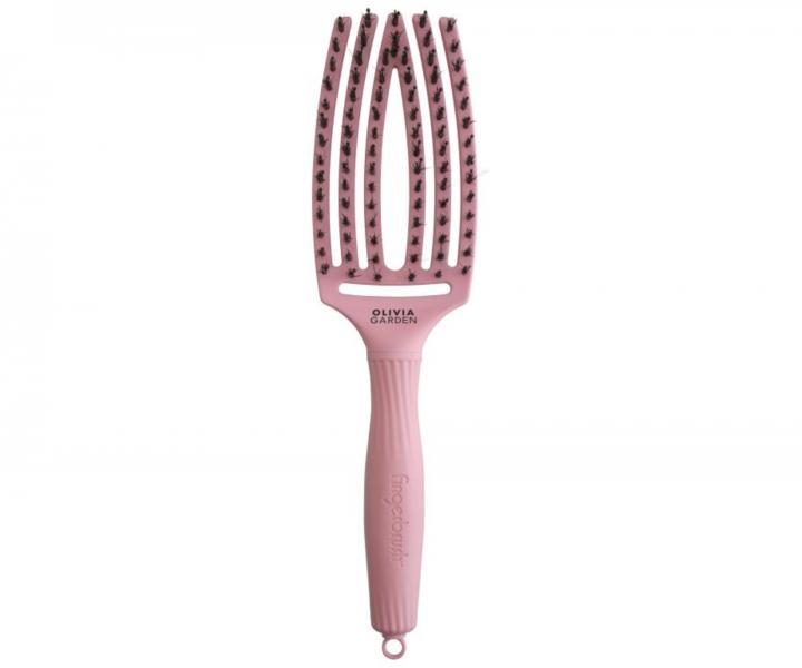 Szczotka Olivia Garden Fingerbrush Combo Medium ThinkPink Soft Pink - jasnorowa