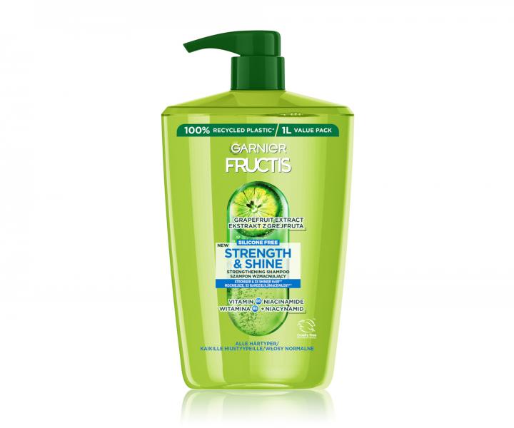 Szampon wzmacniajcy do wszystkich rodzajw wosw pozbawionych blasku i siy Garnier Fructis Strength & Shine - 1000 ml