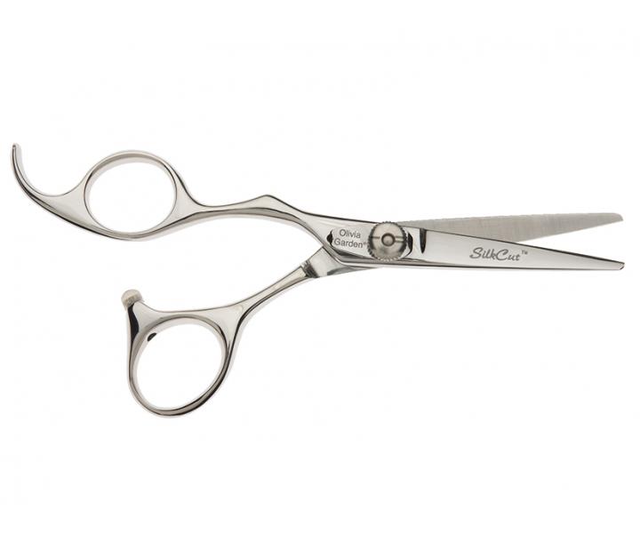 Noyczki fryzjerskie dla leworcznych Olivia Garden SilkCut Shear 5,0" - srebrne