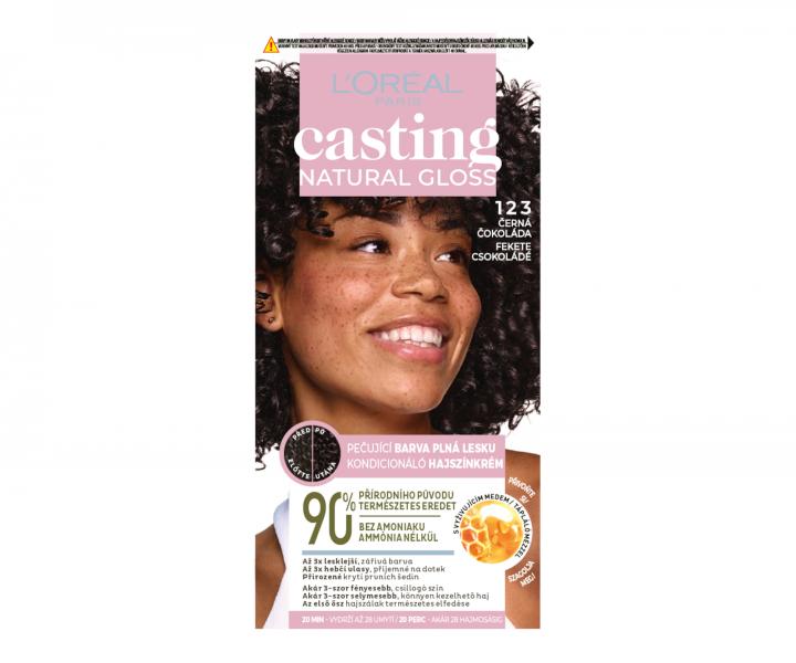 Farba do wosw bez amoniaku Loral Casting Natural Gloss - 123 czer ganache