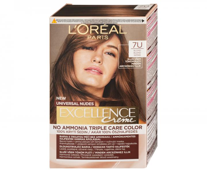 Farba do trwaej koloryzacji wosw Loral Excellence Universal Nudes 7U blond