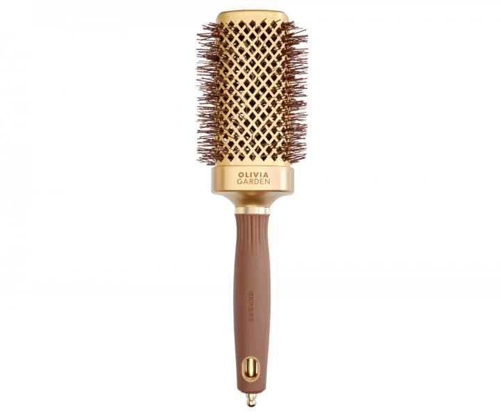 Kwadratowa szczotka do wosw Olivia Garden Expert Blowout Straight Gold & Brown - 50 mm