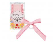 Gumka spiralka z kokardk Invisibobble Wrapstar Flores Bloom - rowa