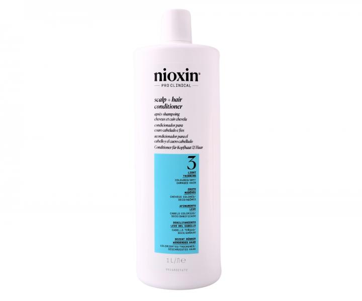 Odywka do lekko przerzedzonych wosw farbowanych Nioxin System 3 Scalp + Hair Conditioner - 1000 ml