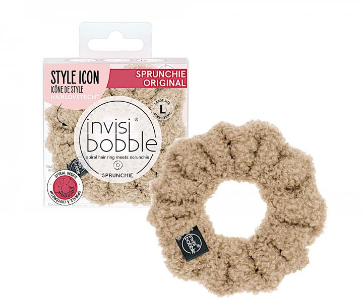 Ozdobna gumka do wosw spiralka Invisibobble Sprunchie Original Bear Necessities  - jasny brz