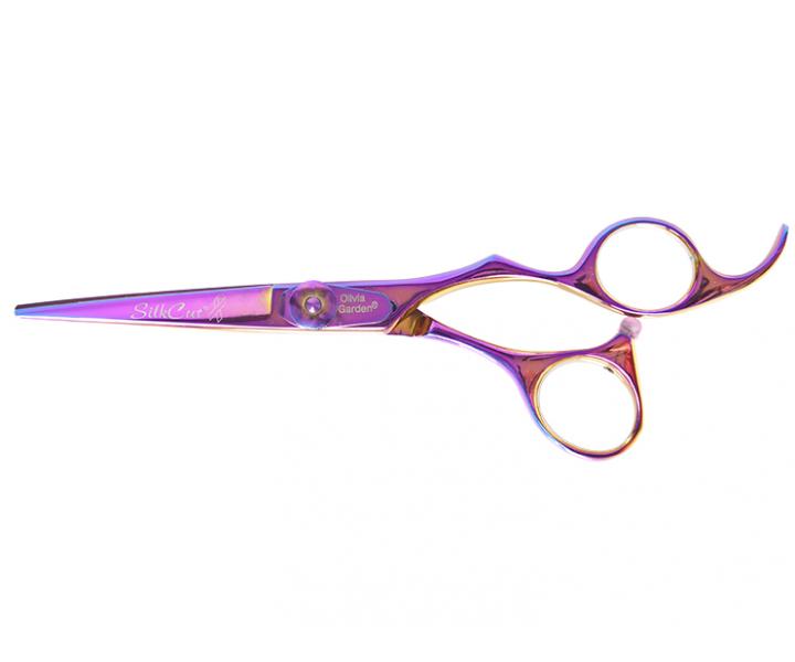 Noyczki fryzjerskie Olivia Garden SilkCut Shear 5,75" Rainbow Edition - tczowe