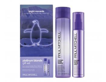 Seria dla wosw blond Paul Mitchell Platinum Blonde - zestaw upominkowy - szampon + spray