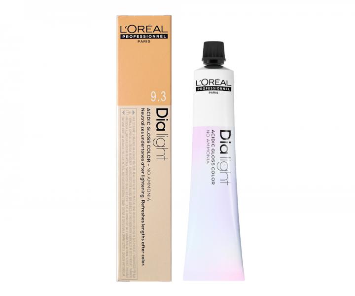 Farba do wosw ton w ton Loral Dialight 50 ml - 9.3 bardzo jasny blond zocisty