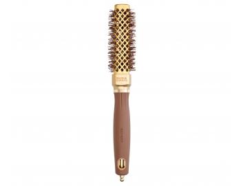 Kwadratowa szczotka do wosw Olivia Garden Expert Blowout Straight Gold & Brown - 22 mm