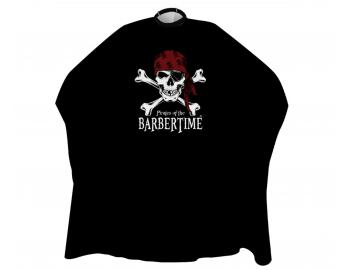 Mska peleryna do strzyenia wosw i brody Pirates of the Barbertime Crystal Barber Cape - czarna