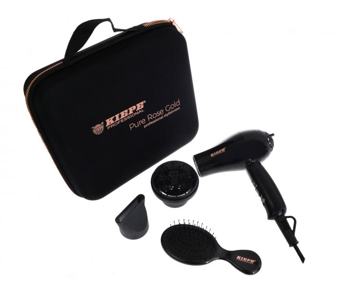 Podrna mini suszarka do wosw Kiepe Pure Rose Gold Travel Kit Set - 1000 W