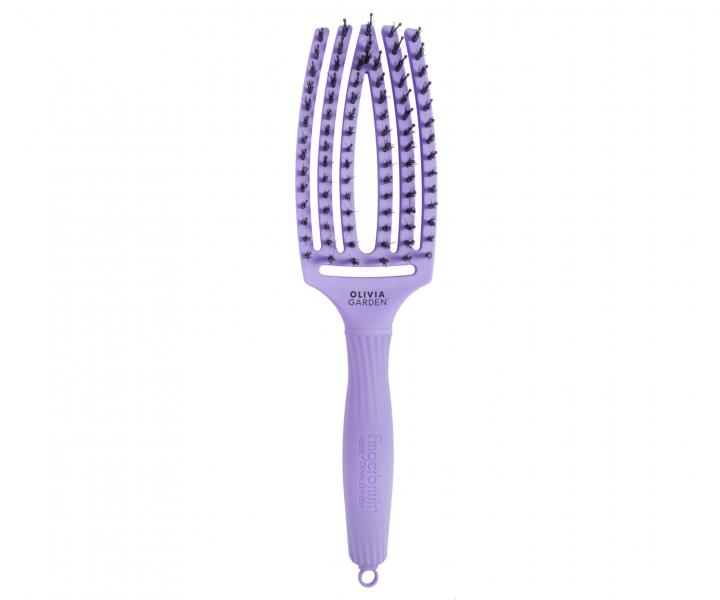 Szczotka do wosw Olivia Garden Fingerbrush Combo Medium - fioletowa pastelowa