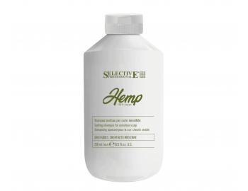 Kojcy szampon do wraliwej skry gowy Selective Professional Hemp Shampoo Lenitive - 250 ml