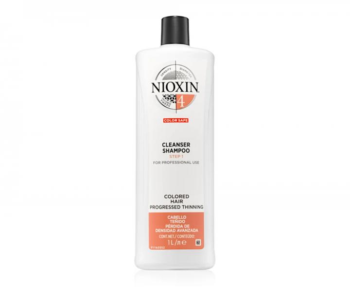 Szampon do mocno przerzedzonych wosw farbowanych Nioxin System 4 Cleanser Shampoo - 1000 ml