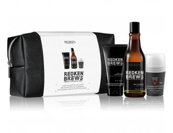 Seria Redken Brews - zestaw upominkowy - szampon + pasta matujca + antyperspirant