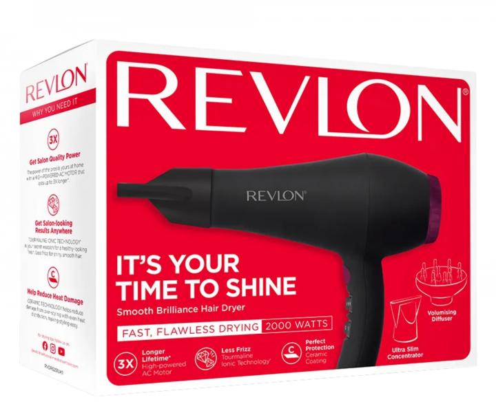 Profesjonalna suszarka do wosw Revlon Smooth Brilliance RVDR5251E - 2000 W - czarna