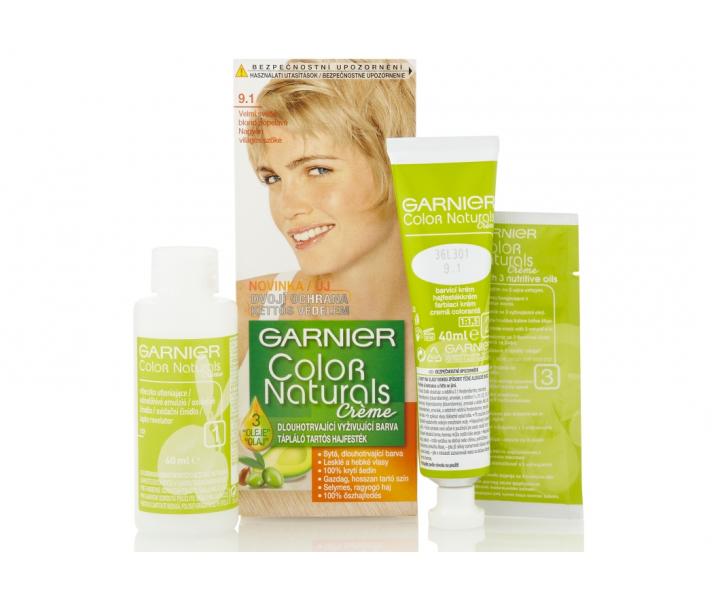 Farba do trwaej koloryzacji Garnier Color Naturals 9.1 bardzo jasny popielaty blond