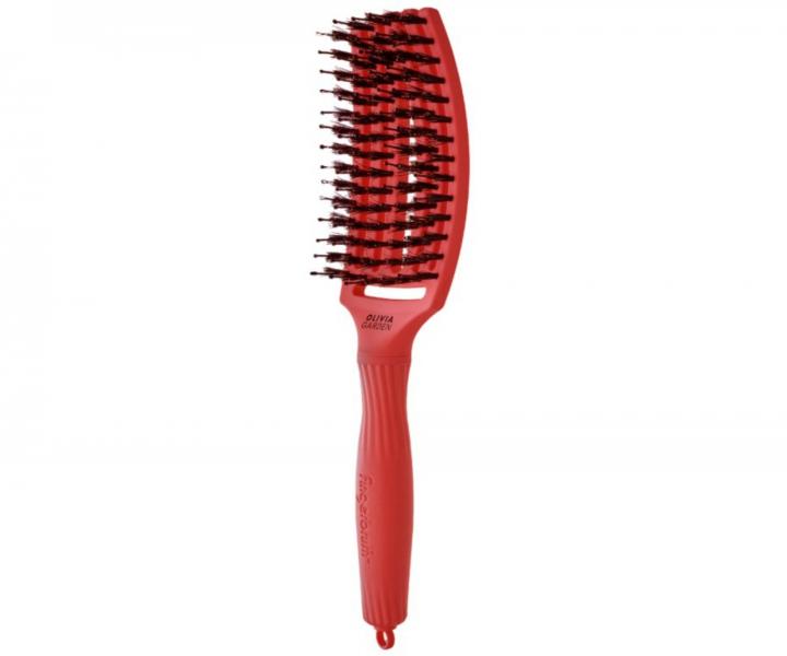 Szczotka Olivia Garden Fingerbrush Combo Medium Red Confidence - jasnoczerwona