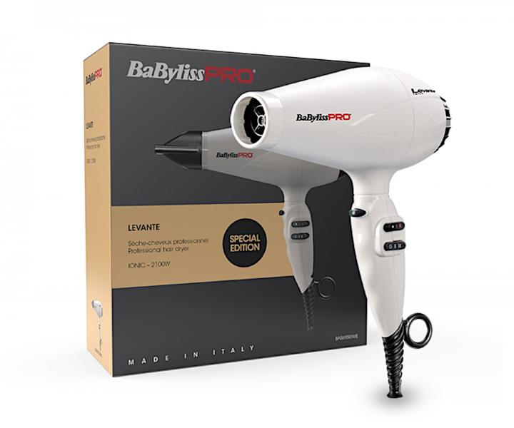 Profesjonalna suszarka do wosw Babyliss Pro Levante Ionic BAB6950WIE - 2100 W - biaa