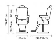 Fotel fryzjerski Barber Hairway LORD - czarny