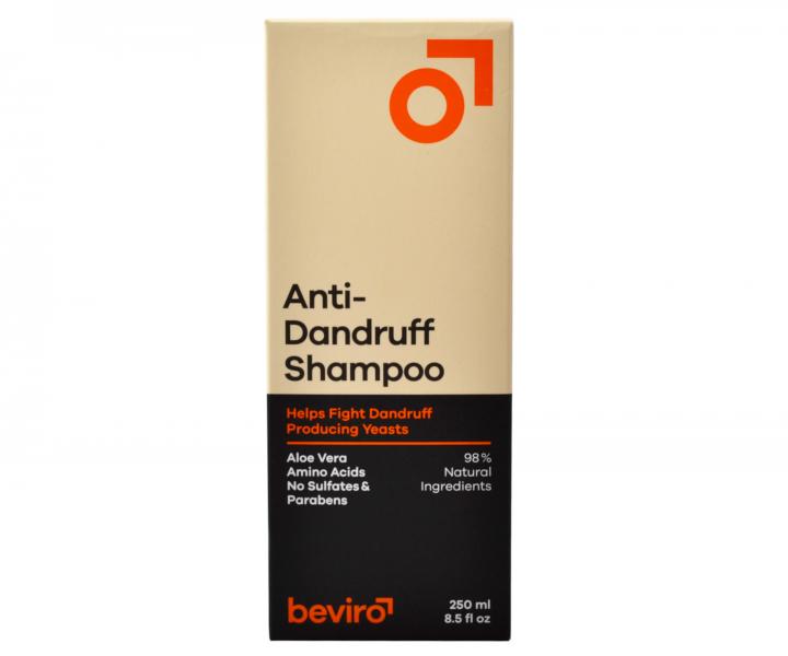 Naturalny szampon przeciwupieowy dla mczyzn Beviro Anti-Dandruff Shampoo - 250 ml