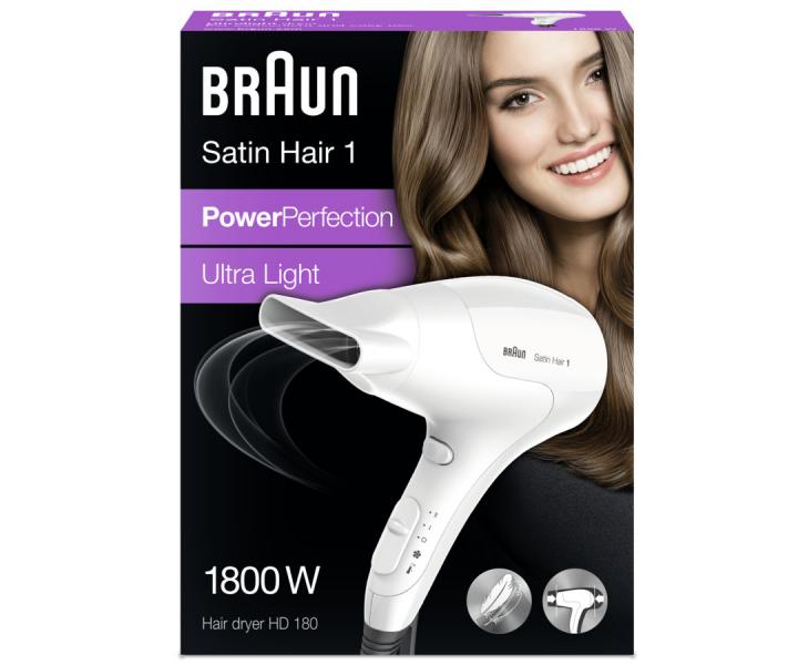 Podrna suszarka do wosw Braun Satin Hair 1 HD 180 - 1800W - biaa