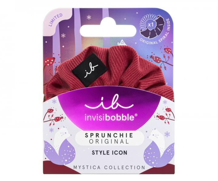 Ozdobna gumka spiralka do wosw Invisibobble Sprunchie Mystica Make it Rein - malinowa