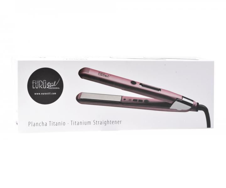 Profesjonalna prostownica do wosw Eurostil Profesional Titanium Straightener - rowa