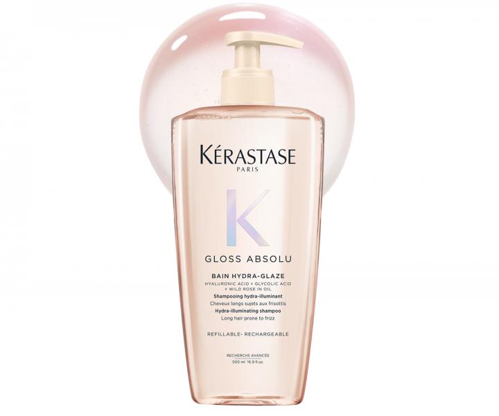 Nawilajcy i rozwietlajcy szampon do dugich, puszcych si wosw Krastase Gloss Absolu Bain Hydra-Glaze - 500 ml