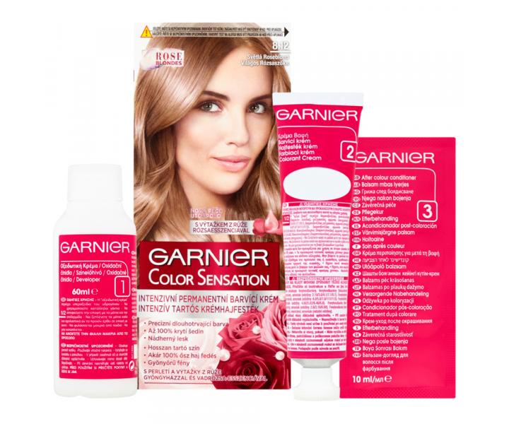 Farba do trwaej koloryzacji Garnier Color Sensation 8.12 jasny rowy blond