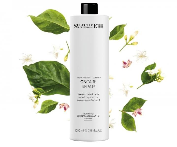 Szampon do wosw zniszczonych i amliwych Selective Professional OnCare Repair Shampoo - 1000 ml